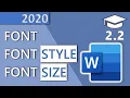 How to Change the Font Font Style and Font Size in MS Word - 2 2 Master Course 2020