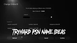 Tryhard PSN Names Not Taken August 2023