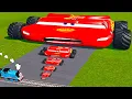 Big \u0026 Small McQueen vs Chick Hicks vs Tow Mater vs King Dinoco vs Duch Hudson - BeamNG.Drive #001