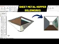 Sheet Metal Hopper in SOLIDWORKS Robo CAD