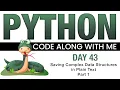Python Code With Me - Day 43