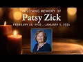 Celebration of the Life of Patsy Zick