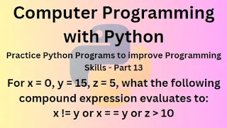 Python Programming Language Course - Practice Python Programs to improve Programming Skills Part 13