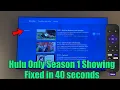 Hulu only Showing Season 1 Fixed