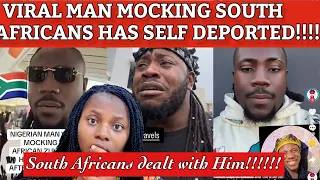 shameful viral man mocking south africans has self deported after facing terrible backlash