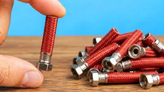 plumbers dont want you to know this simple way to repair stainless steel hoses at home 