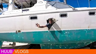 MASSIVE Hole in the Boat (Hurricane Damaged Boat Repair)