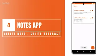 Notes App - Delete Data from SQLite Database in Android Studio using Kotlin CRUD Part 4