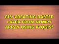 GIS Creating raster layer from numpy array using pyqgis