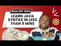 Java Tutorial for Beginners - Syntax