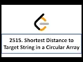 leetcode 2515 Shortest Distance to Target String in a Circular Array