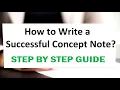 How to Write a Successful Concept Note