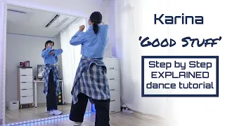 karina good stuff aespa step by step dancetutorial explained