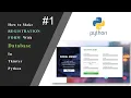 How to make Registration form with database in Python Tkinter