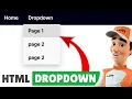 How to Create Drop Down Menu in HTML CSS
