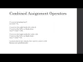 Combined Assignment Operators