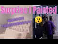 Surprising My Husband With A Painted Room Behr Marquee One Coat Guarantee Paint on Dark Color