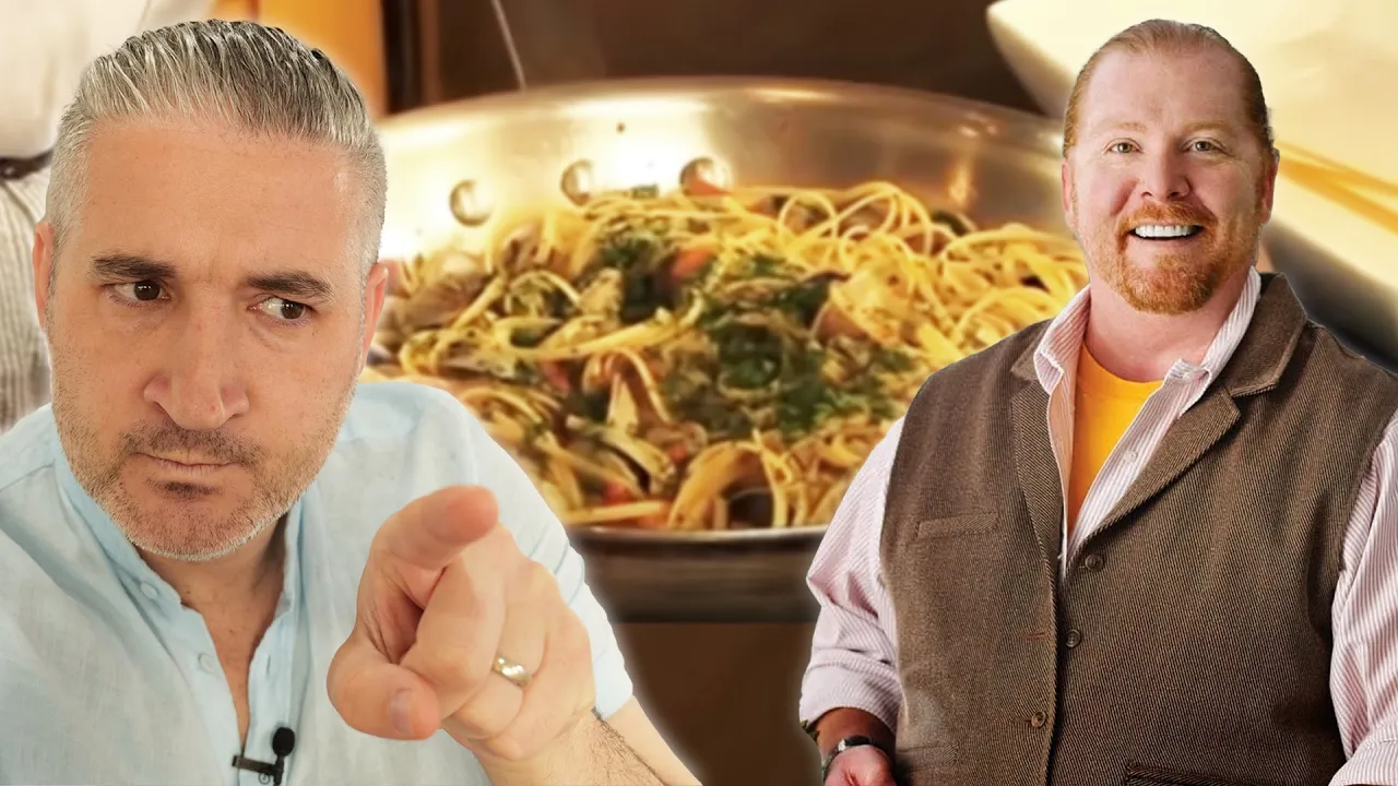 Italian Chef Reacts to Mario Batali Spaghetti with Clams Recipe
