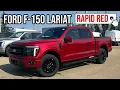 2026 FORD F150 LARIAT 502A SPORT IN RAPID RED METALLIC 4K WALKAROUND