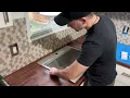 How to instal a new kitchen sink - cutout countertop etc Full step by step guide KRAUS Drop-In bowl