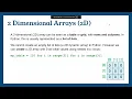 11 DP CS - Data Structures Arrays Part 2 Data Structures and Algorithms