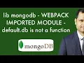 TypeError - lib mongodb
