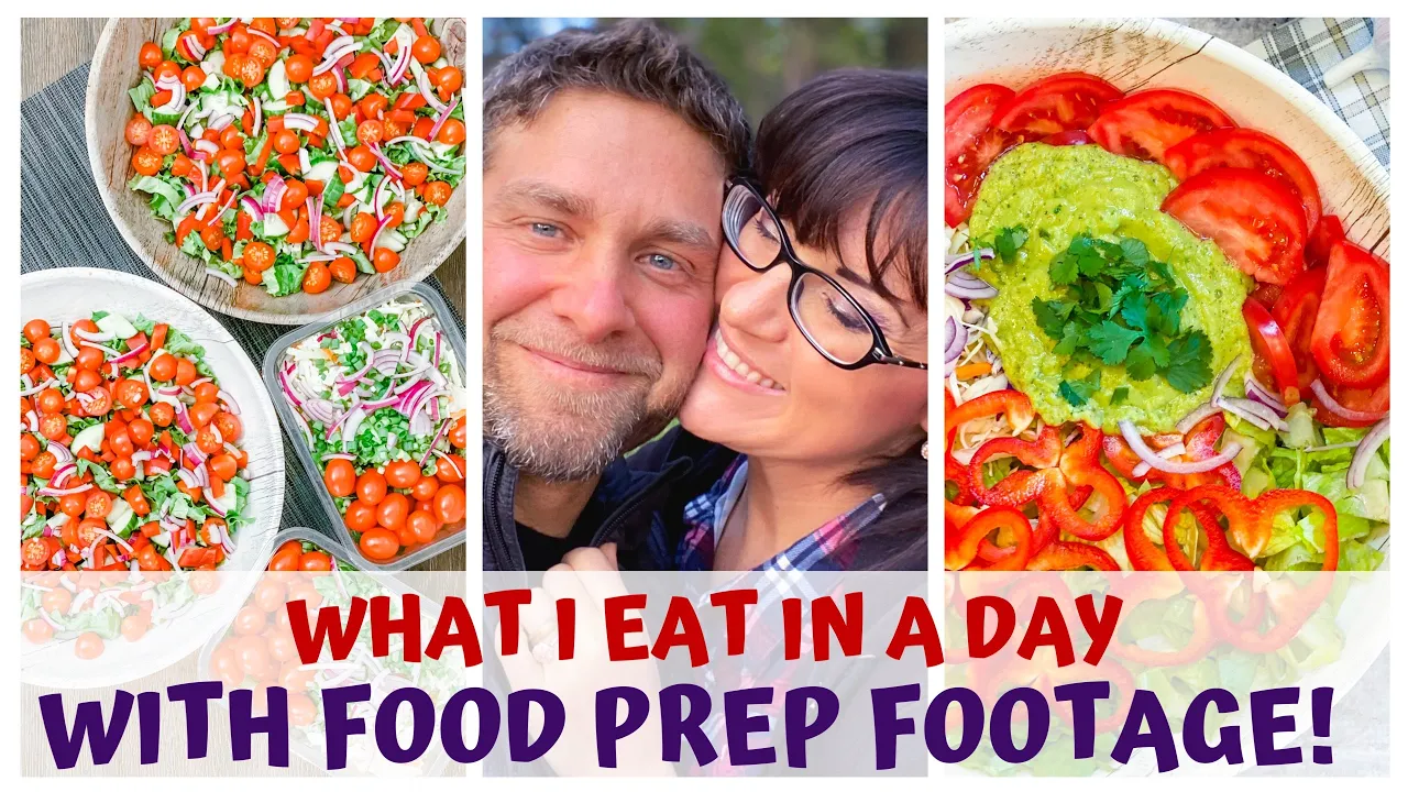 WHAT I EAT IN A DAY with FOOD PREP  RAW VEGAN