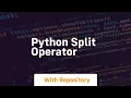 python split operator
