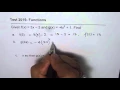 Understand Function Notation Test 1 Questions