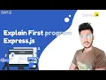 Explain First Program Express JS