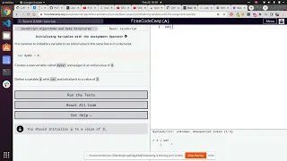 Lesson 5 Basic JavaScript Initializing Variables with the Assignment Operator