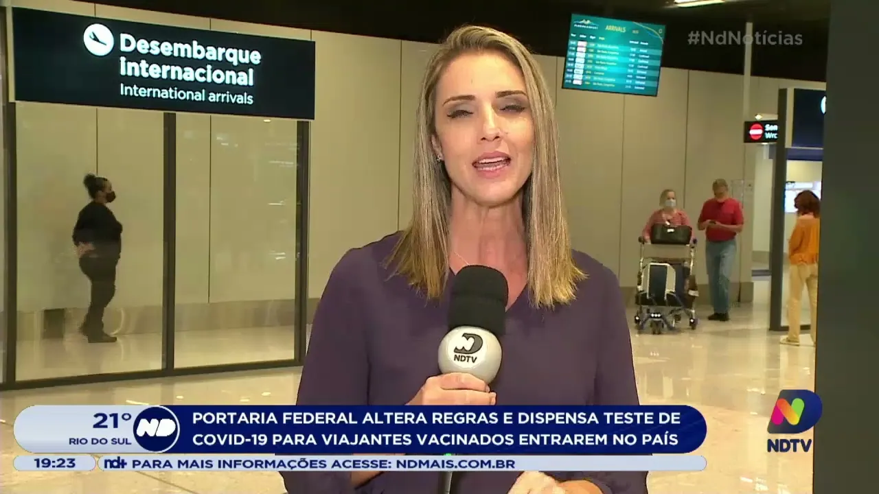 Portaria federal altera regras e dispensa teste de Covid-19 para viajantes vacinados