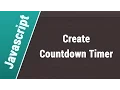 Javascript Arabic Tutorials - Create Countdown Timer