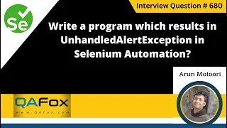 Write a program to get UnhandledAlertException in Selenium Selenium Interview Question