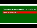 How to convert strings to numbers in JavaScript