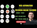 Selenium Online Training - New Batch Starting From 17th July 2023