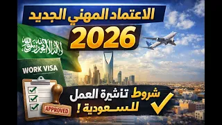 شرح تسجيل الاعتماد المهني بعد تحديث       كل ما تحتاجه لاستخراج تأشيرة العمل للسعودية بسهولة دندنها