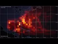 Hurricane 25 Year Moving Average Damage Heat Map