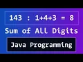 Java Programming - Java Program to Find Sum of Digits