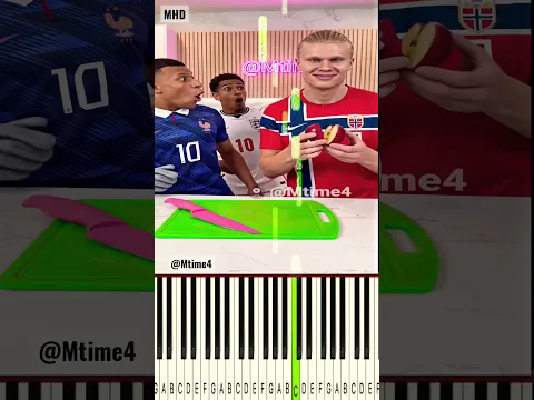 Haaland’s Jaw Left Mbappé Speechless 😳🍎 - Piano #mbappe #haaland #funny #football