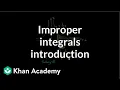 Introduction to improper integrals AP Calculus BC Khan Academy