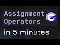 Assignment Operators in C Programming Hindi