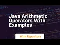 java arithmetic operators with examples