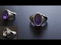 Oval Cabochon Ring 3D model with Python programming language CAD Rinoceros3D and Python Script
