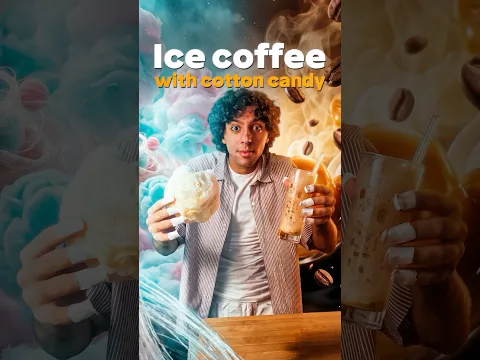 Iced coffee with cotton candy | ايس كوفي بغزل البنات