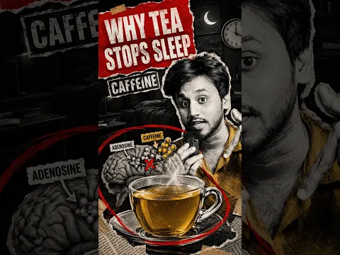 চা খেলে ঘুম আসে না কেন? ☕😴 #facts