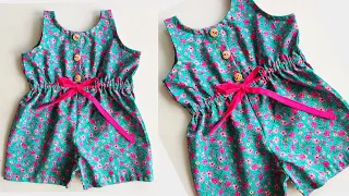 Baby Jumpsuit Cutting and stitching Very Easy Tutorial Baby Jumpsuit