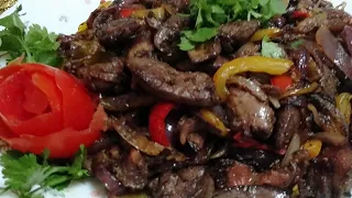 إنسى طريقتك القديمه للكبد والقوانص بخطوات بسيطةهتعملي أجمل والذ طبق فى١٠دقايق زي أفخم المطاعم وتحدي 