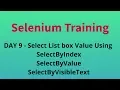 Selenium Training 10 How to Select List Box Values in Selenium NATASA Tech
