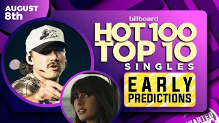 Early Predictions Billboard Hot 100 Top 10 Singles August 8th 2026